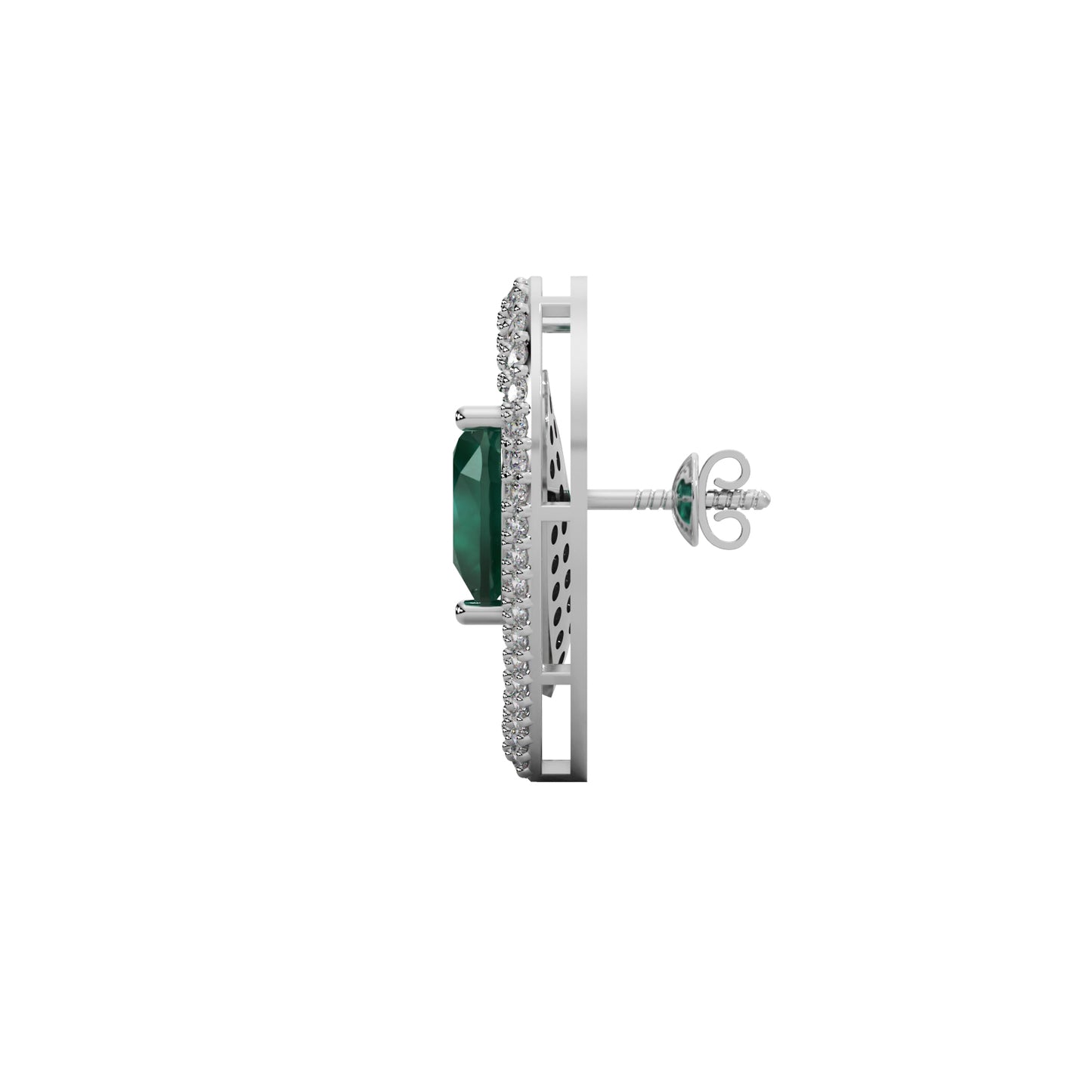 Midnight Romance-Heart Shaped Gemstone Earring