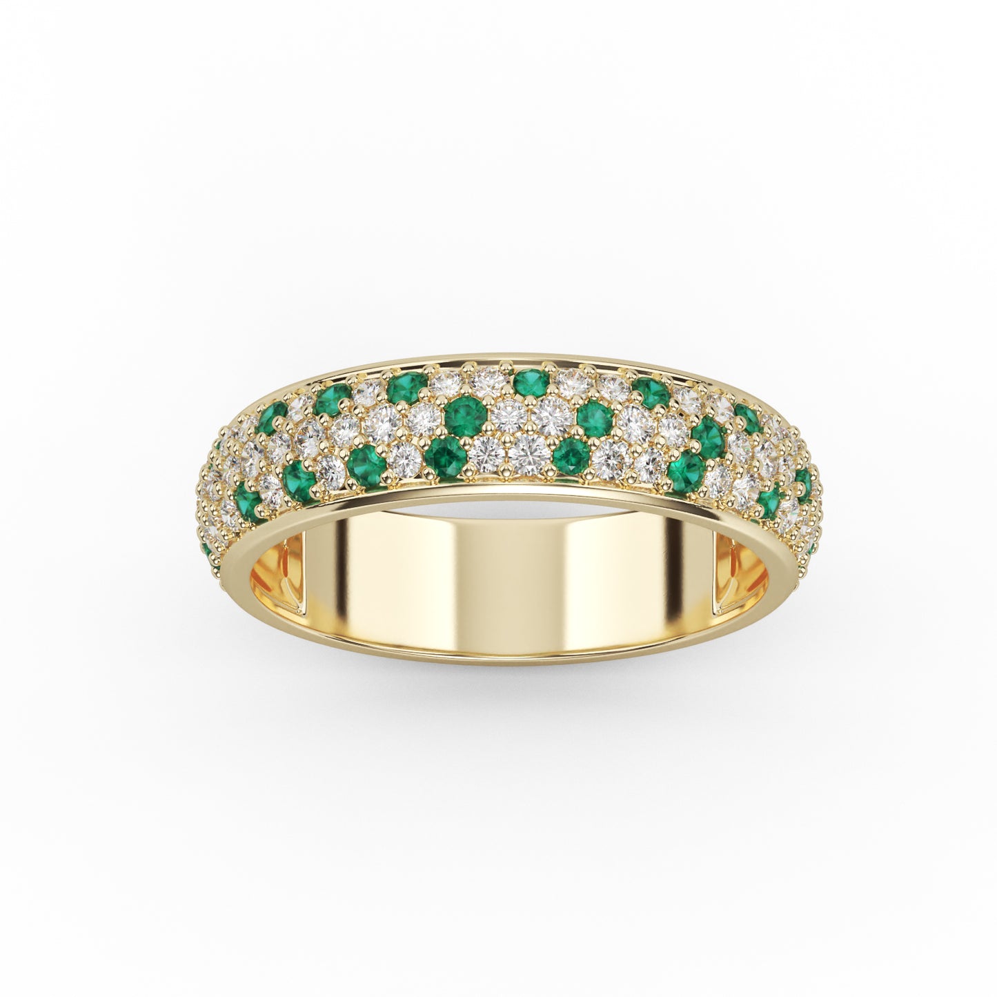 Emerald Glow-Lab Grown Diamond & Emerald Ring