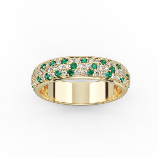 Emerald Glow-Lab Grown Diamond & Emerald Ring