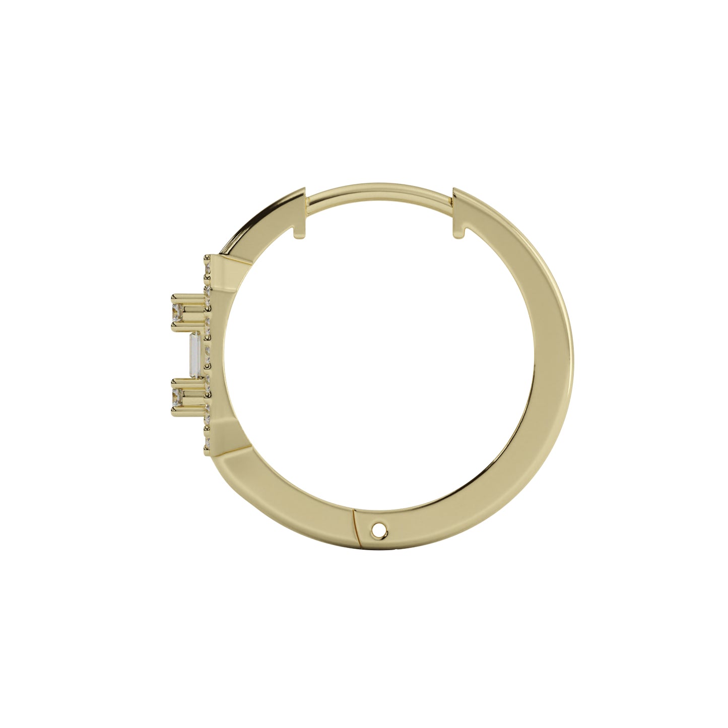 Luna Hoops-Gold and Diamond Lab Grown Elegance