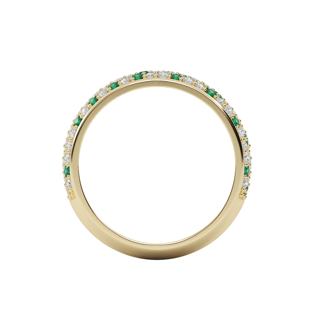 Emerald Glow-Lab Grown Diamond & Emerald Ring