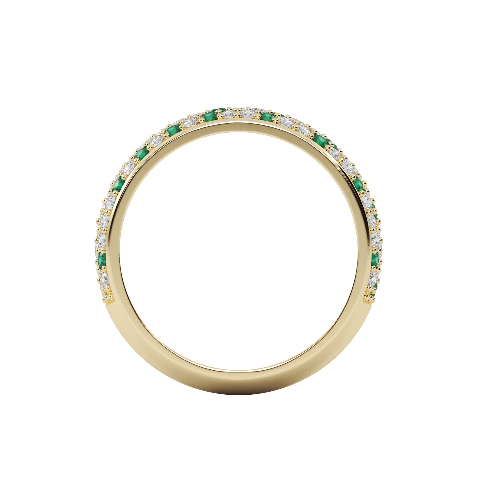 Emerald Glow-Lab Grown Diamond & Emerald Ring