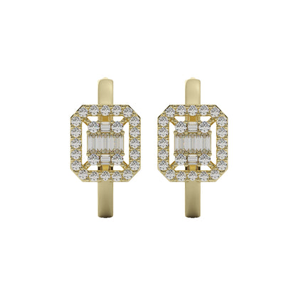 Luna Hoops-Gold and Diamond Lab Grown Elegance