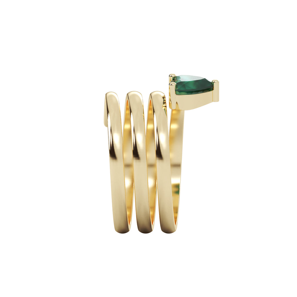 GEM SPIRAL RING