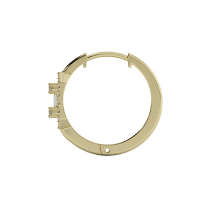 Luna Hoops-Gold and Diamond Lab Grown Elegance