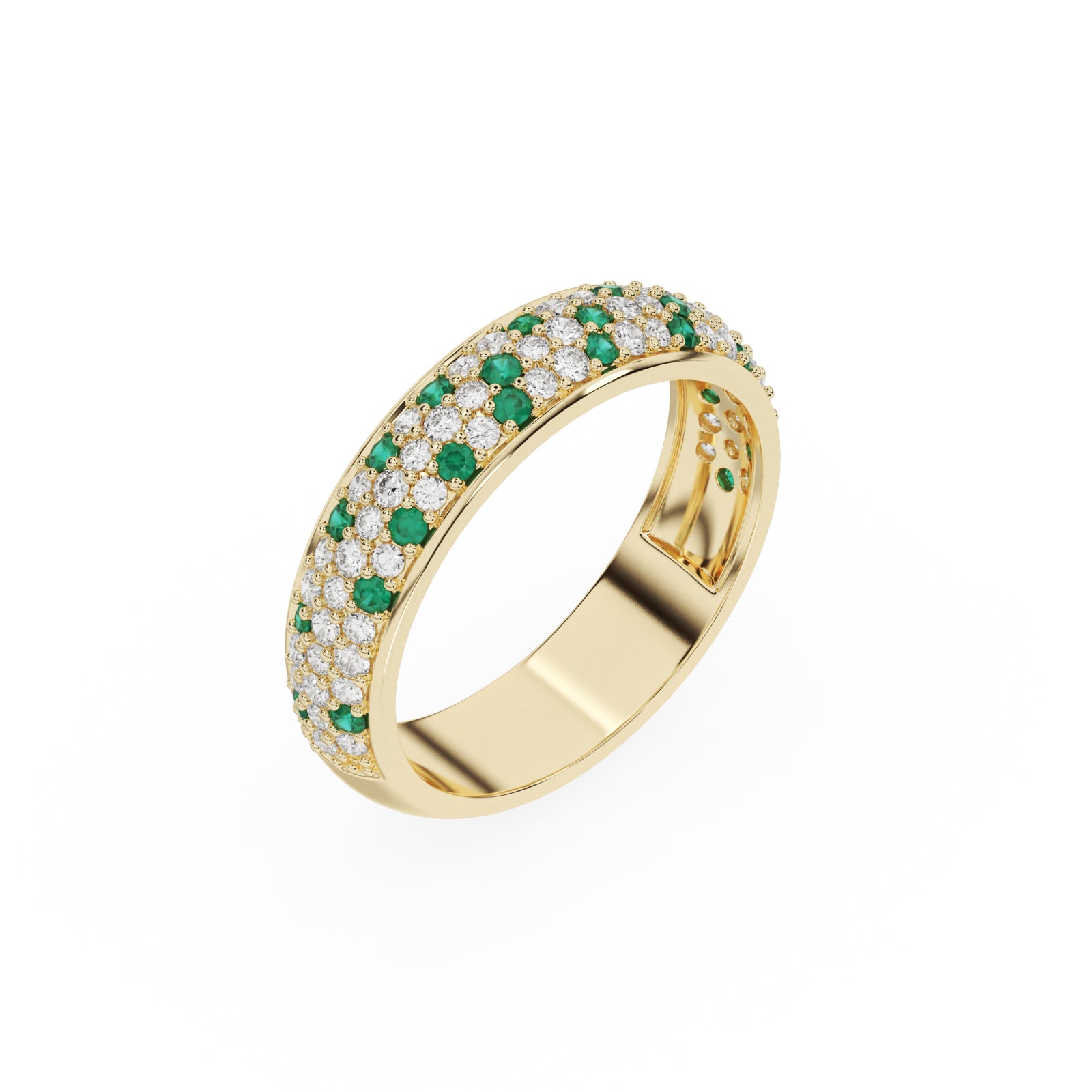 Emerald Glow-Lab Grown Diamond & Emerald Ring