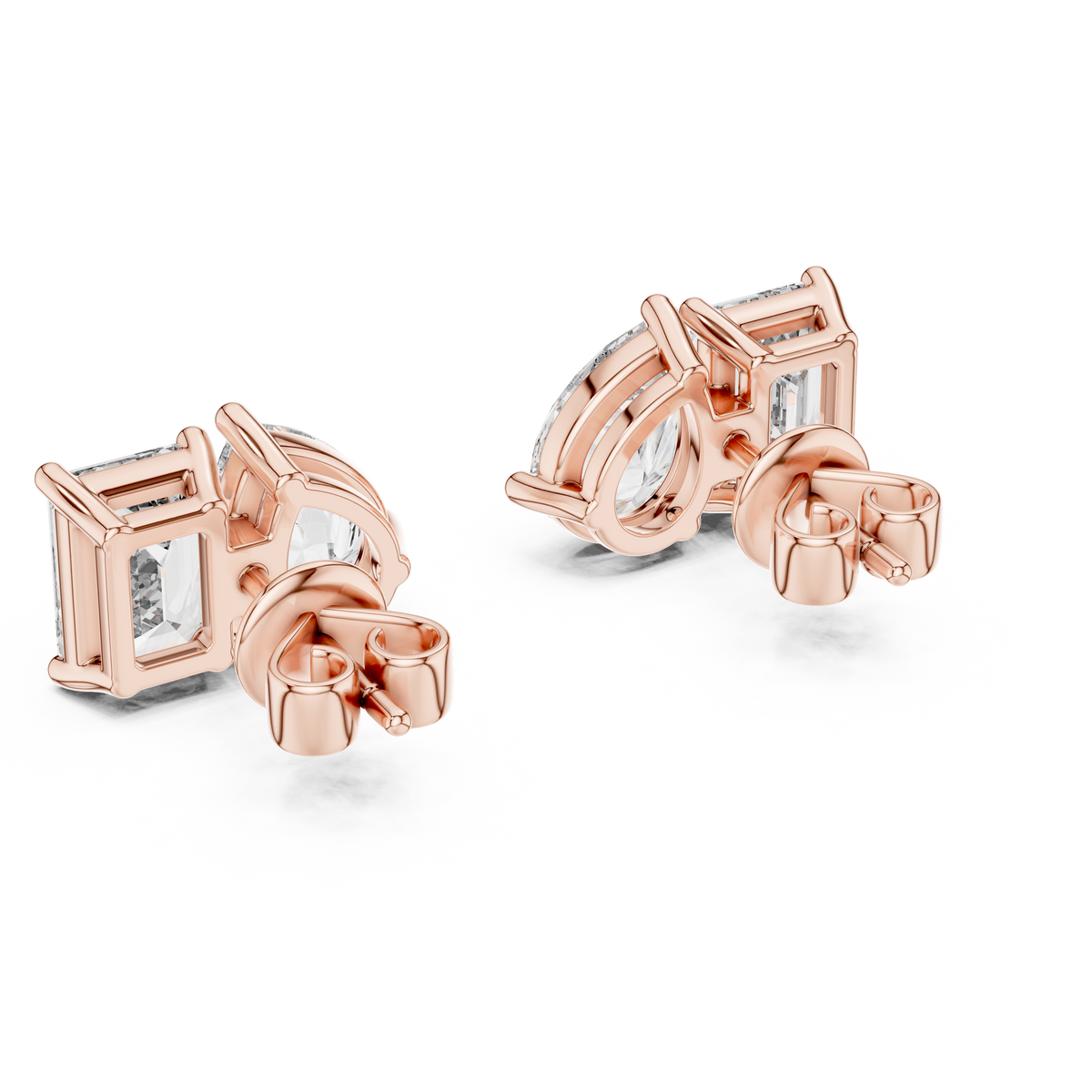 Facet Pear Studs