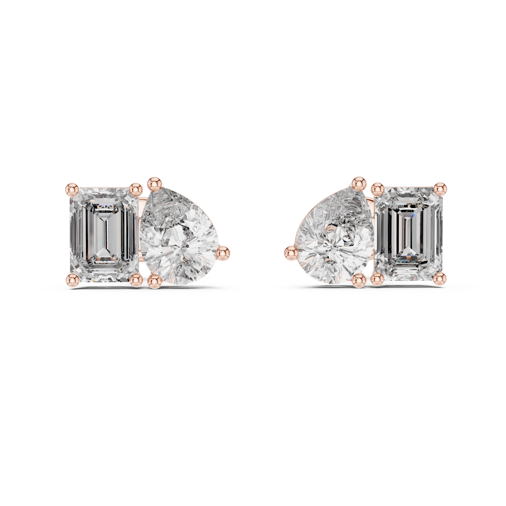 Facet Pear Studs