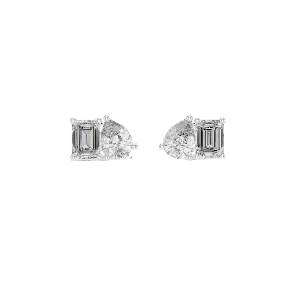 Facet Pear Studs