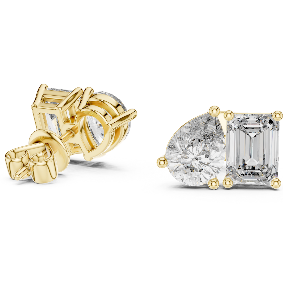 Facet Pear Studs