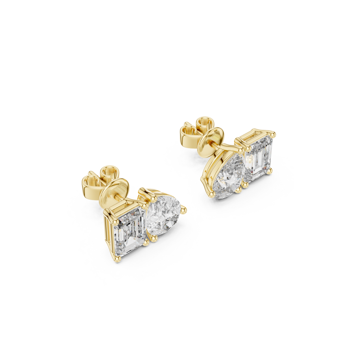 Facet Pear Studs