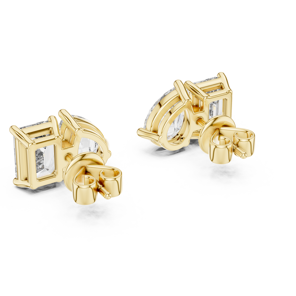 Facet Pear Studs