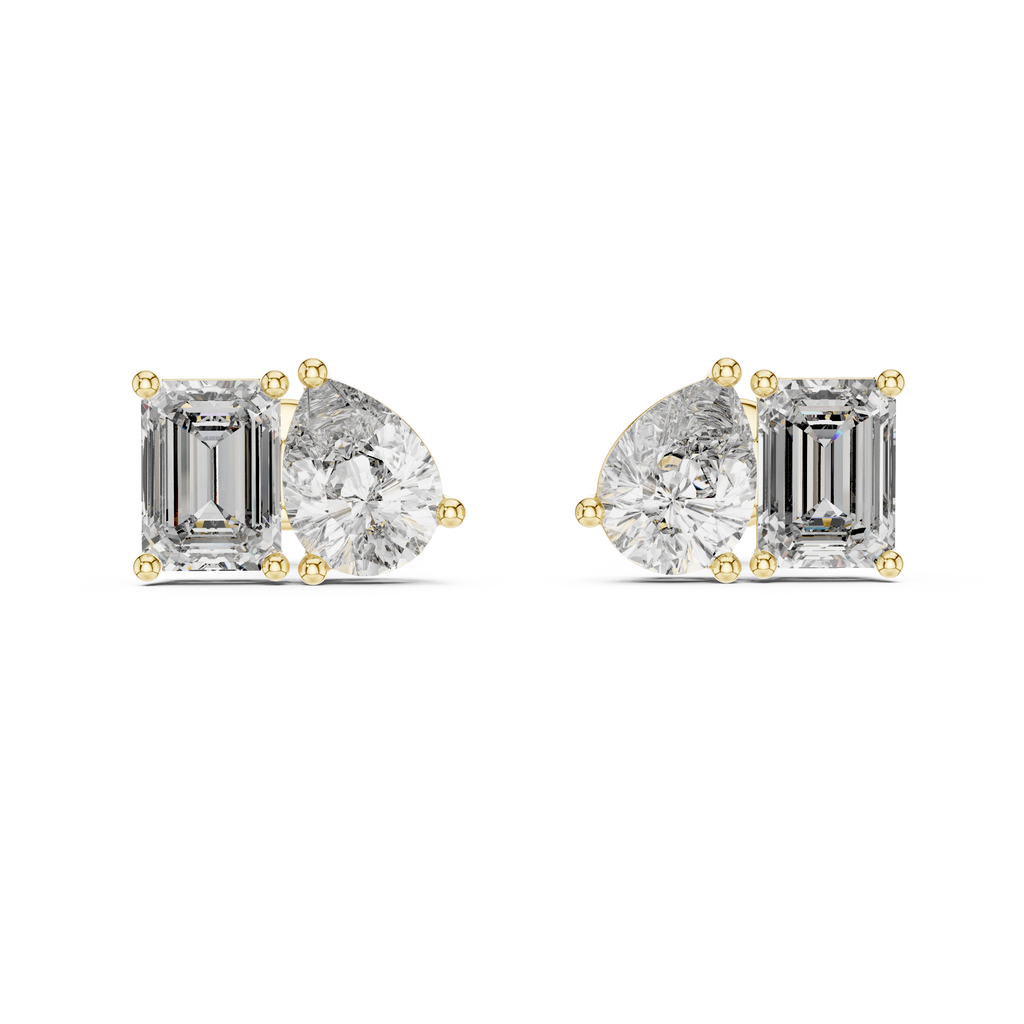 Facet Pear Studs