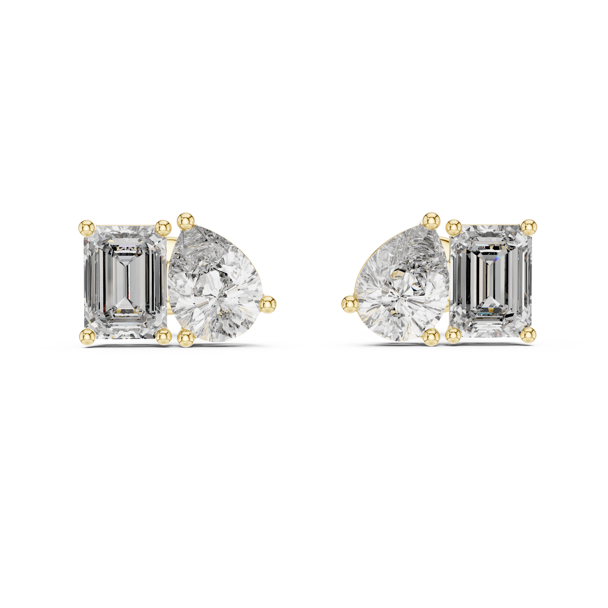 Facet Pear Studs