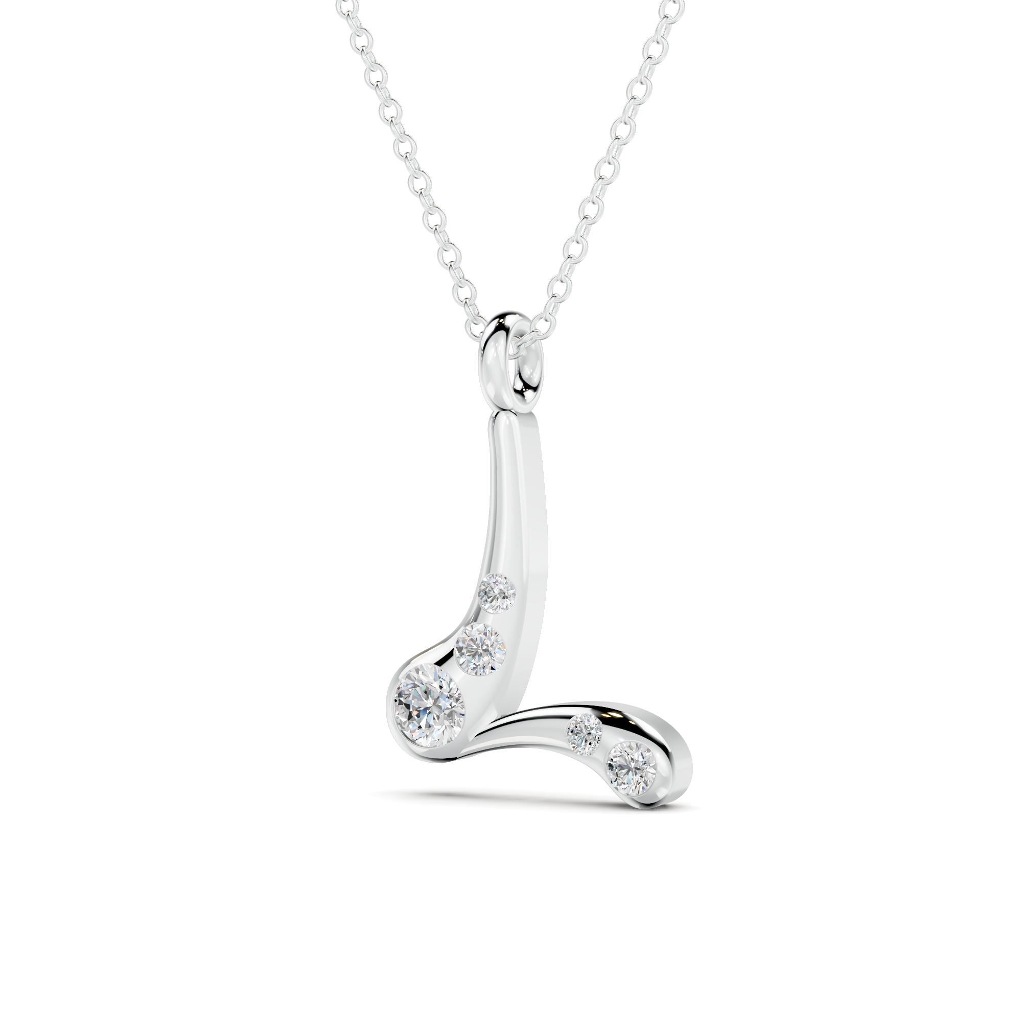 Diamond Initial L Pendant WSE262