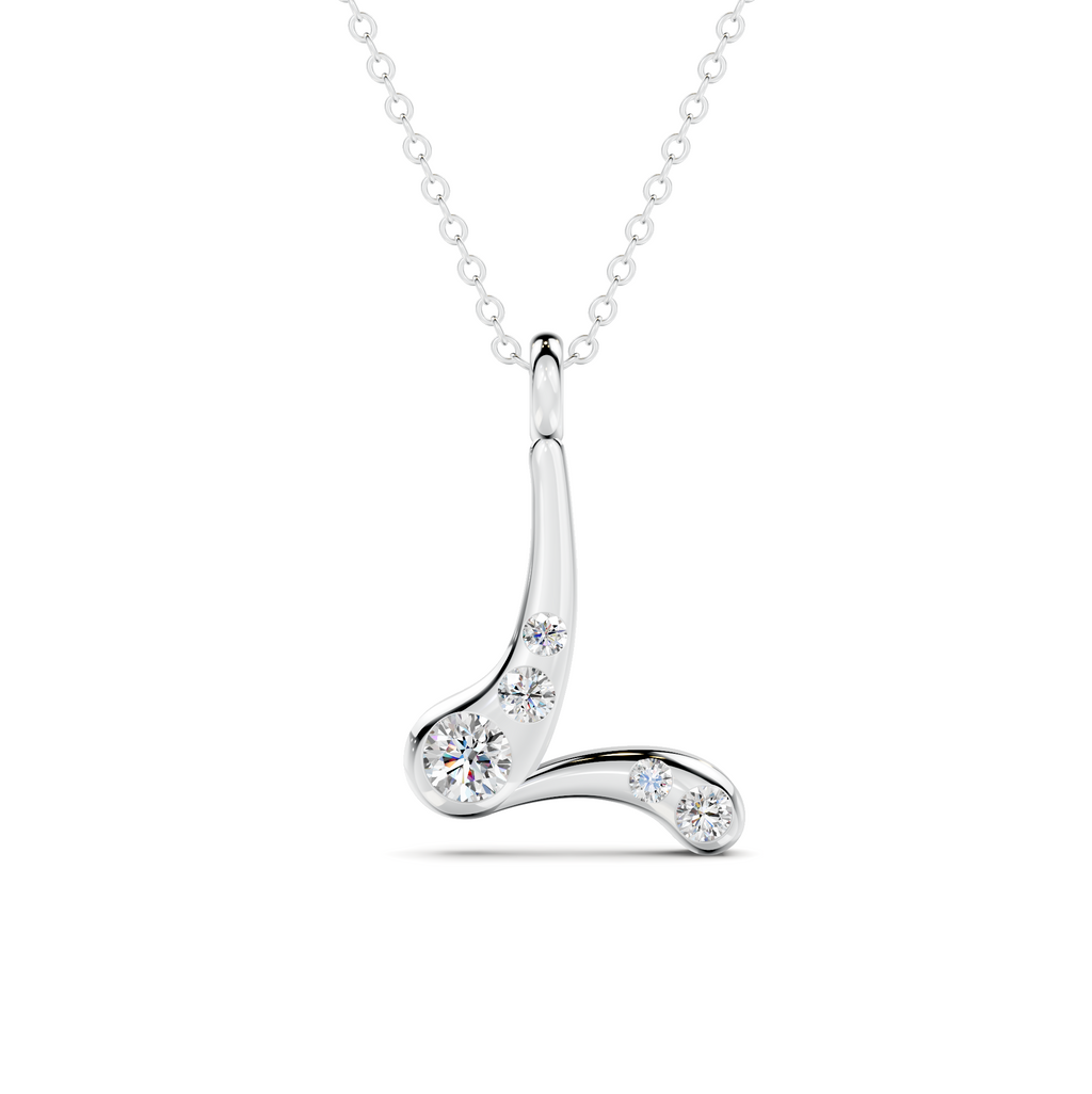 Diamond Initial L Pendant WSE262