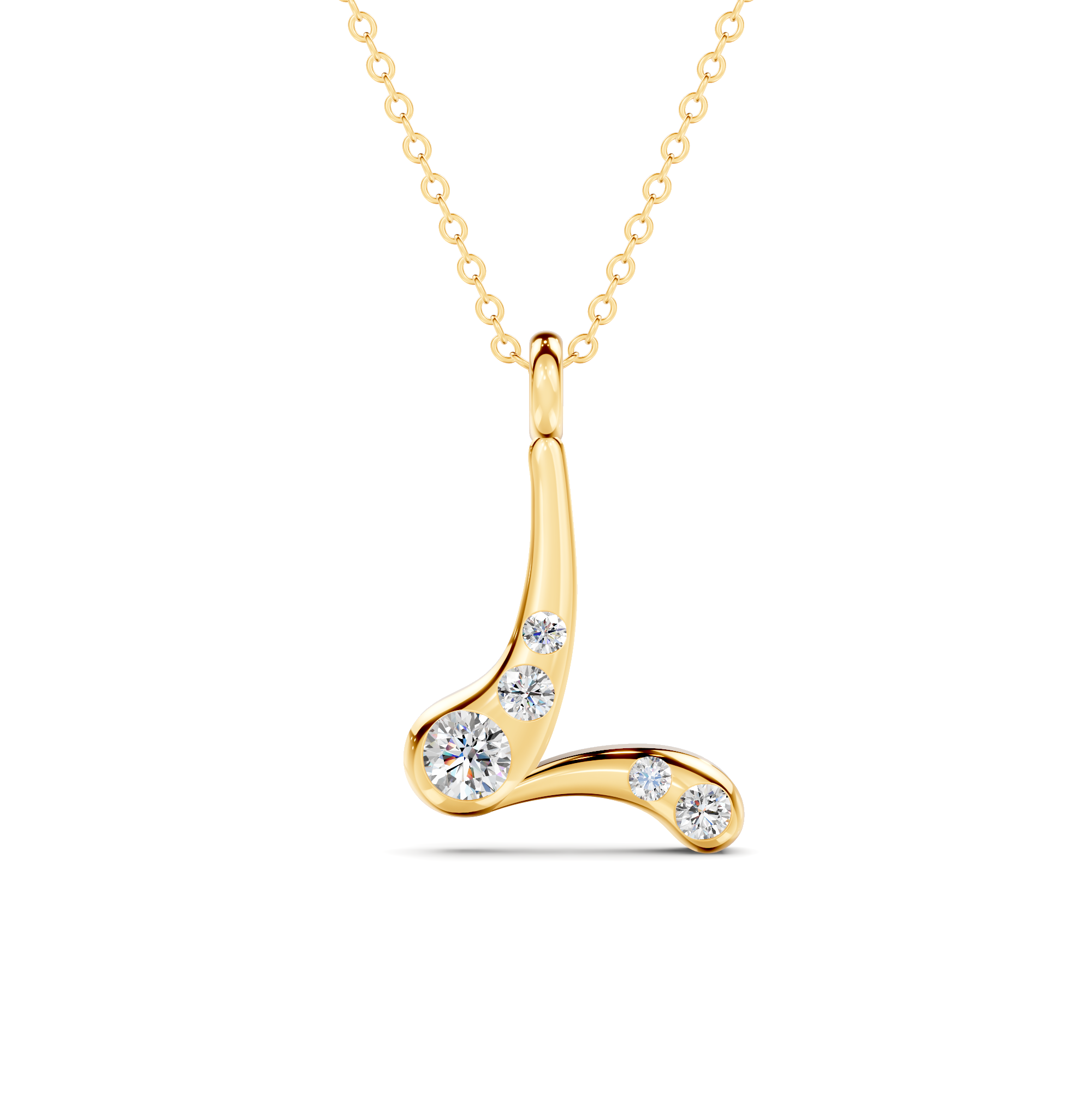 Diamond Initial L Pendant WSE262