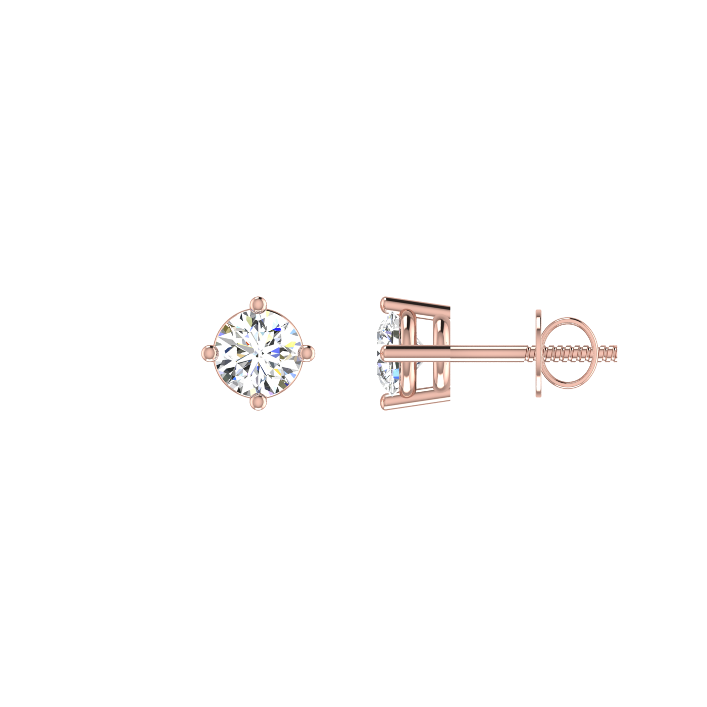 Facet Solitaire Studs