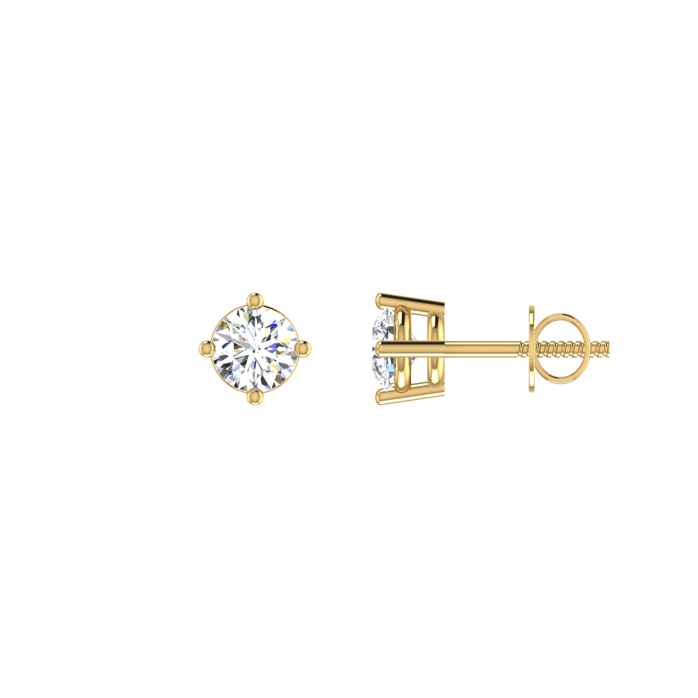 Facet Solitaire Studs