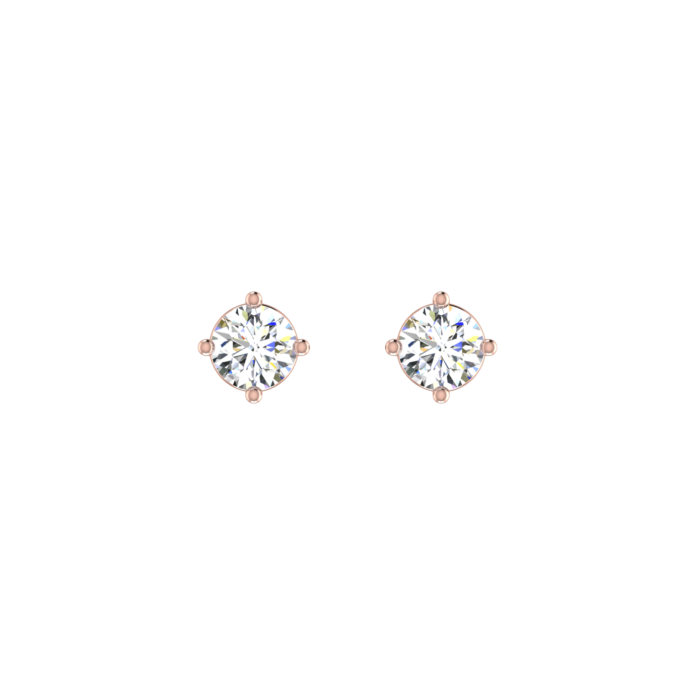 Facet Solitaire Studs
