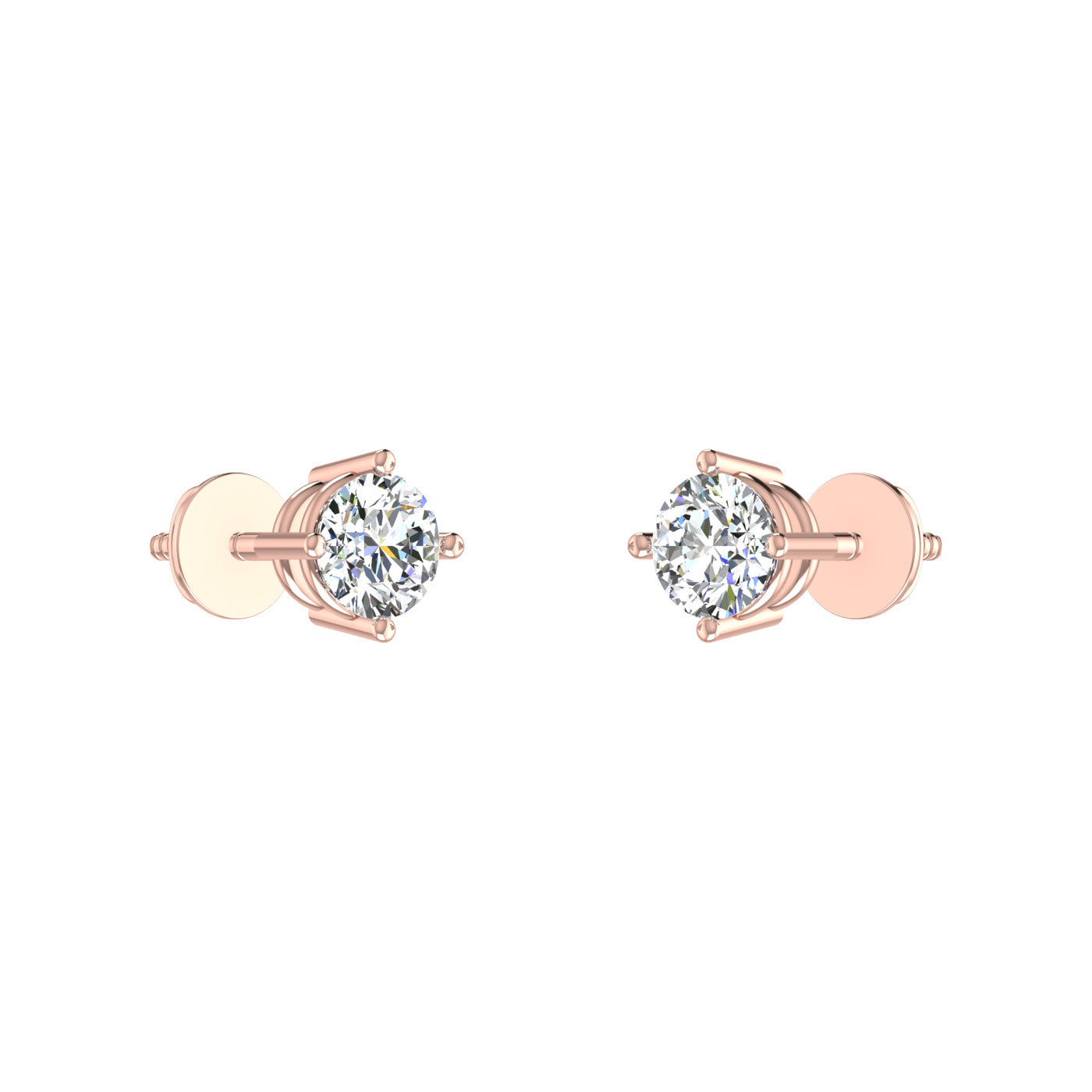 Gilded Solitaire Studs