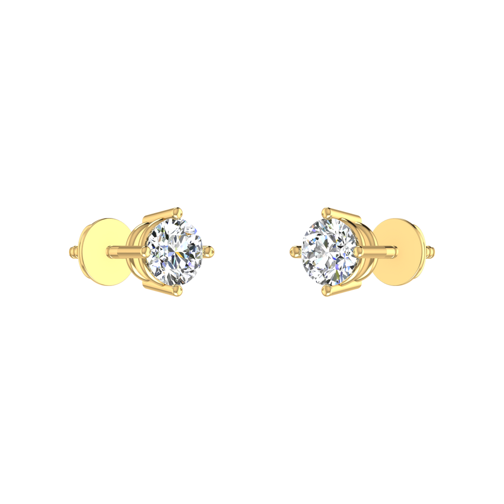 Gilded Solitaire Studs