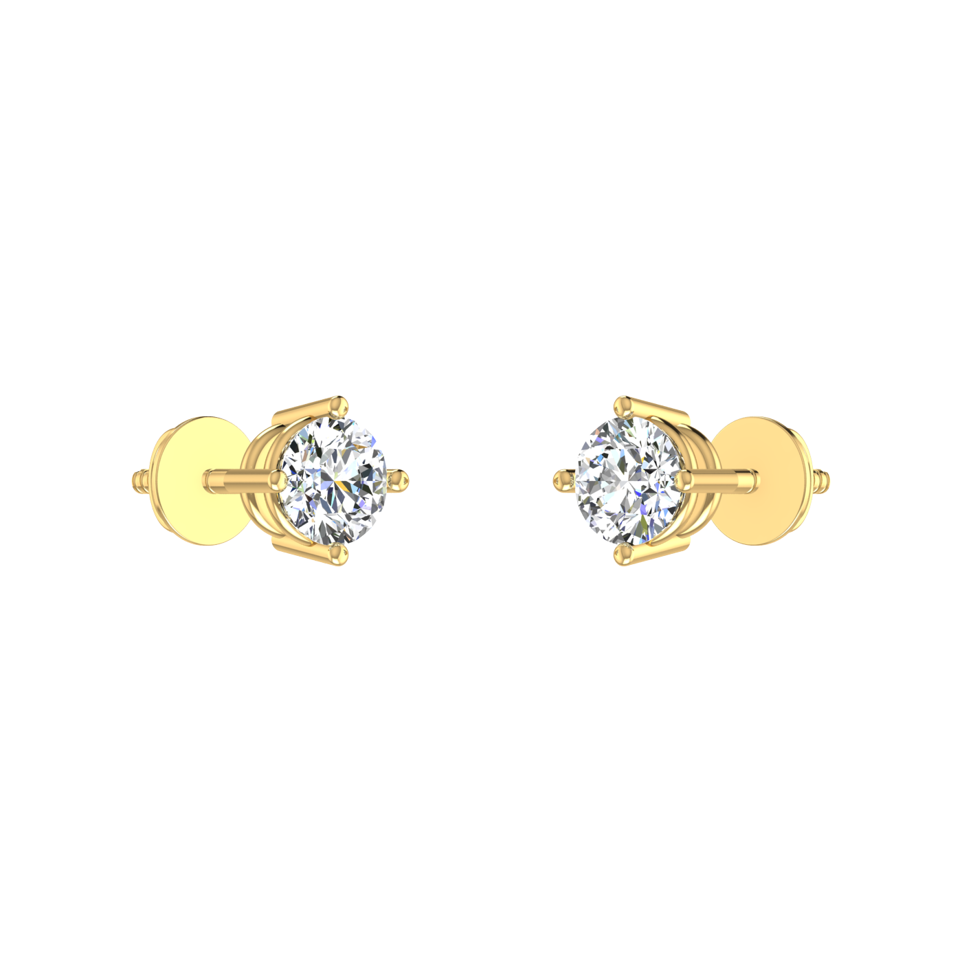 Gilded Solitaire Studs