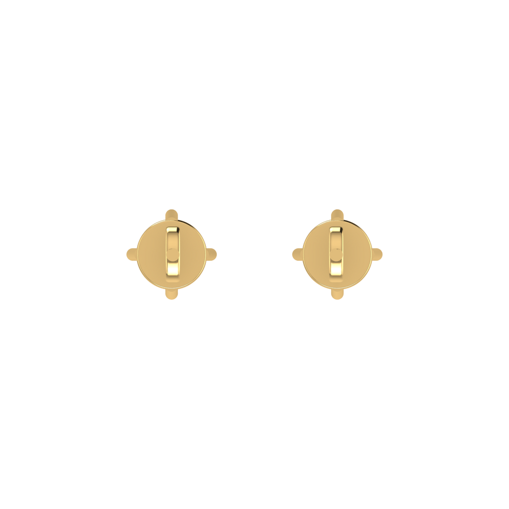 Gilded Solitaire Studs