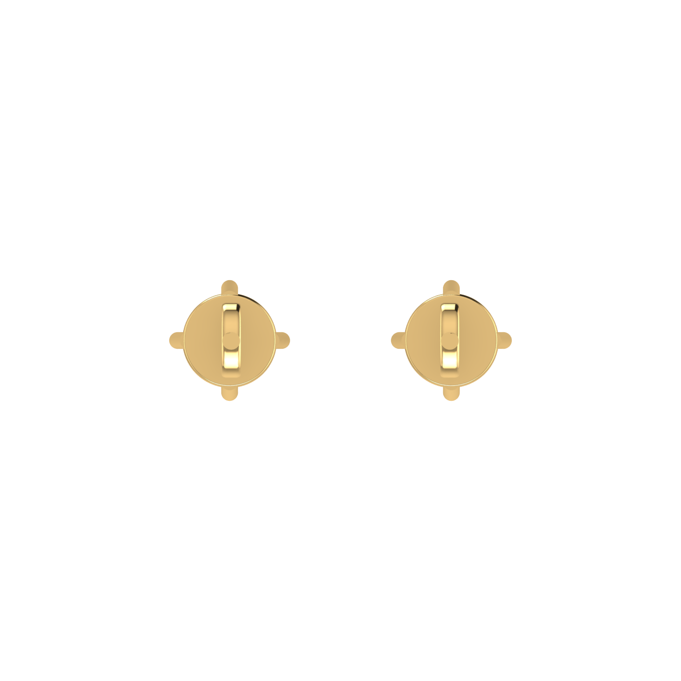 Gilded Solitaire Studs
