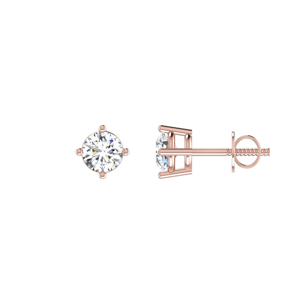 Gilded Solitaire Studs