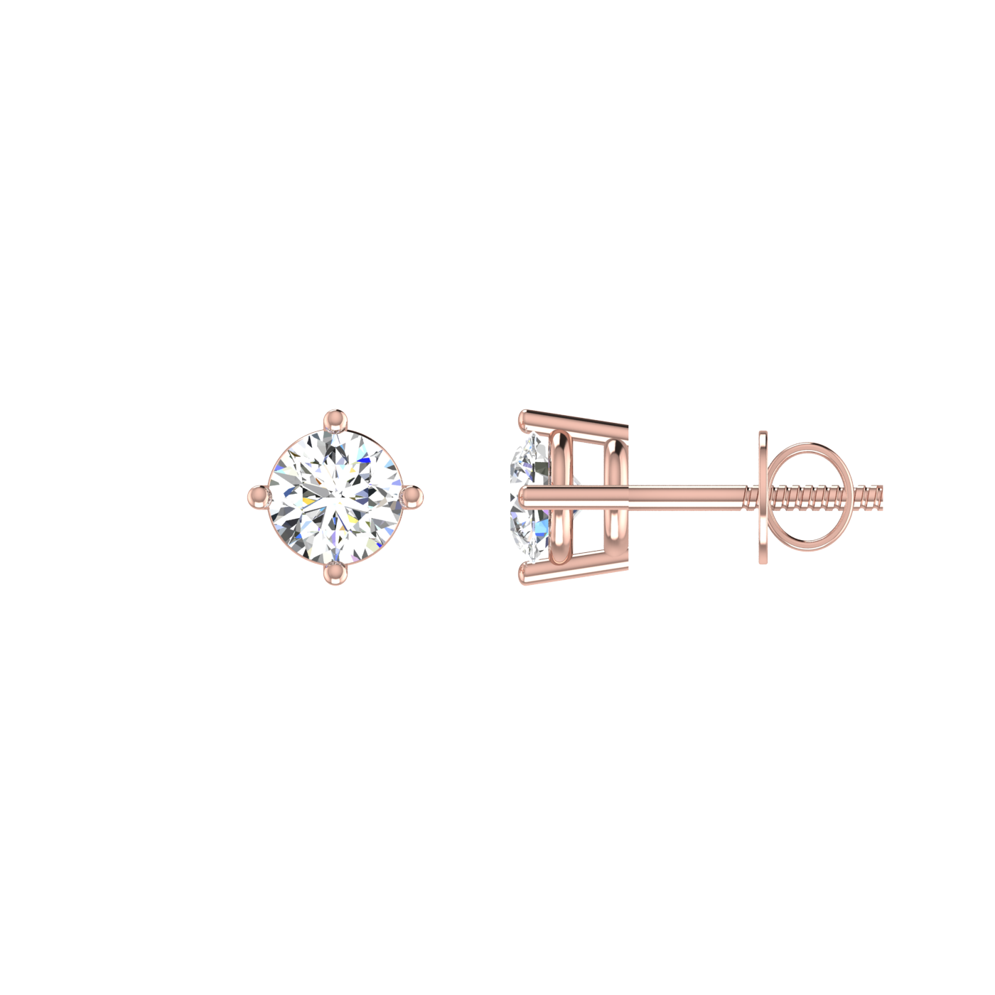 Gilded Solitaire Studs