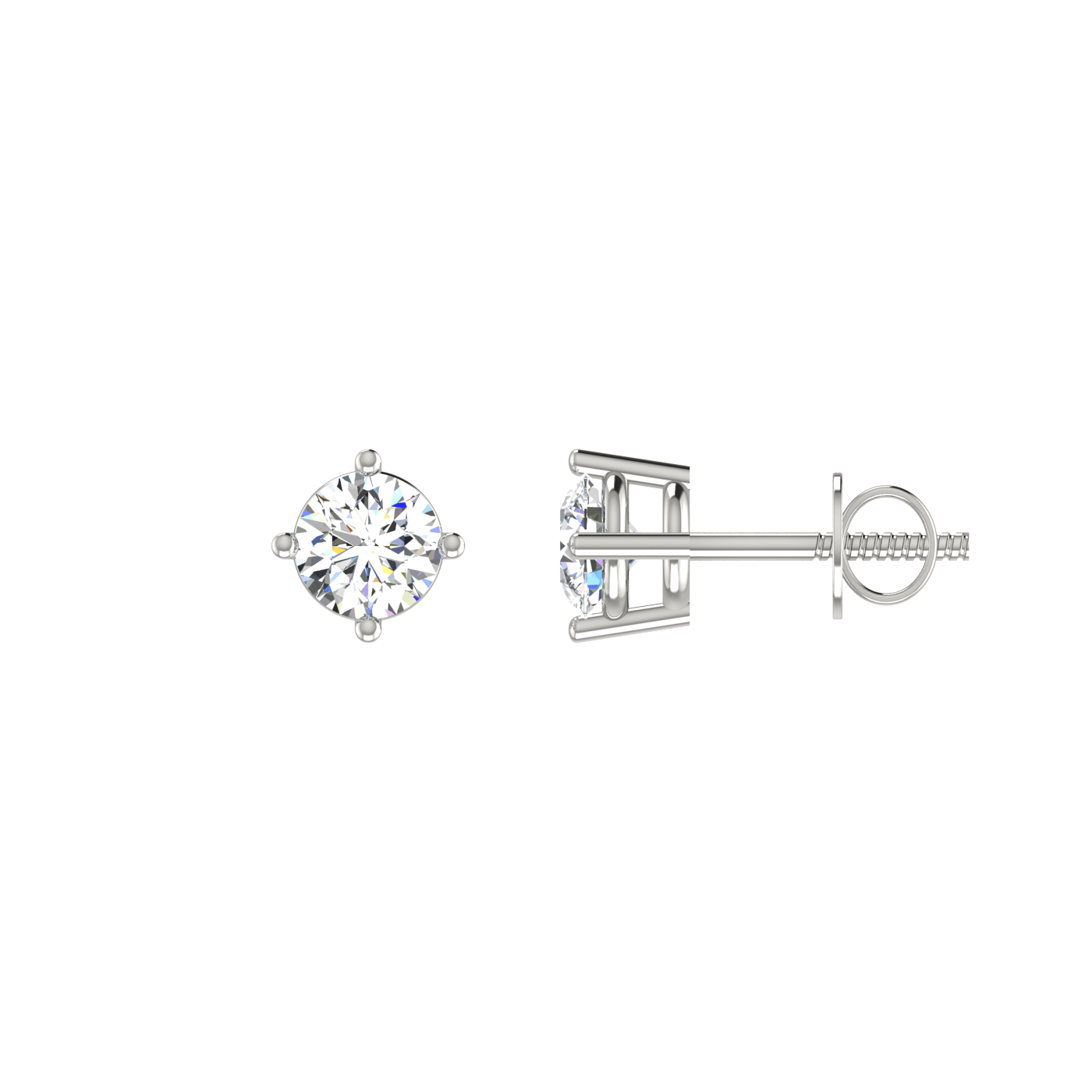 Gilded Solitaire Studs