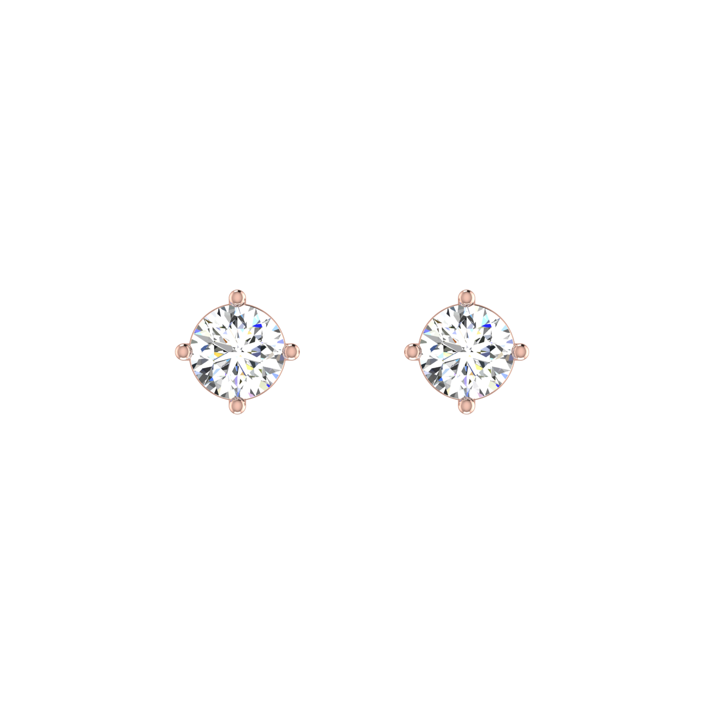 Gilded Solitaire Studs