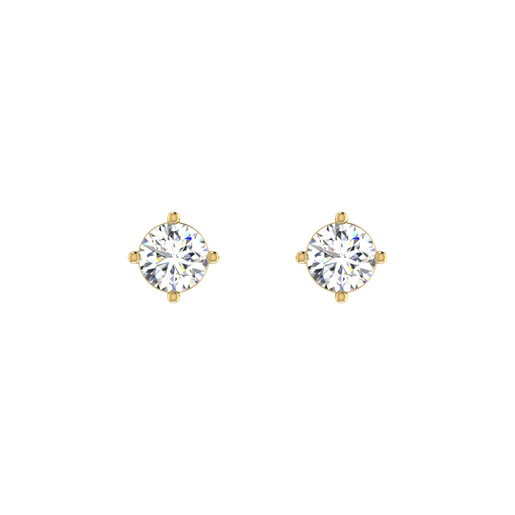 Gilded Solitaire Studs