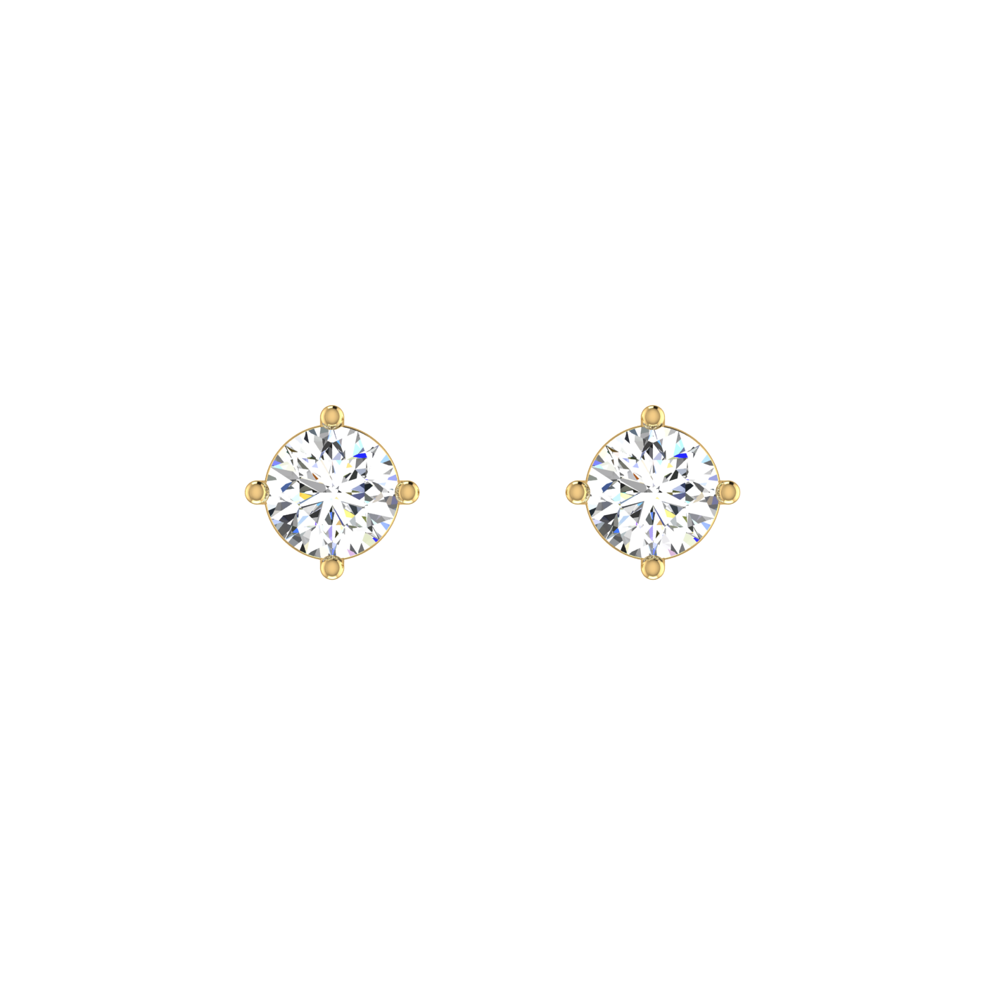 Gilded Solitaire Studs
