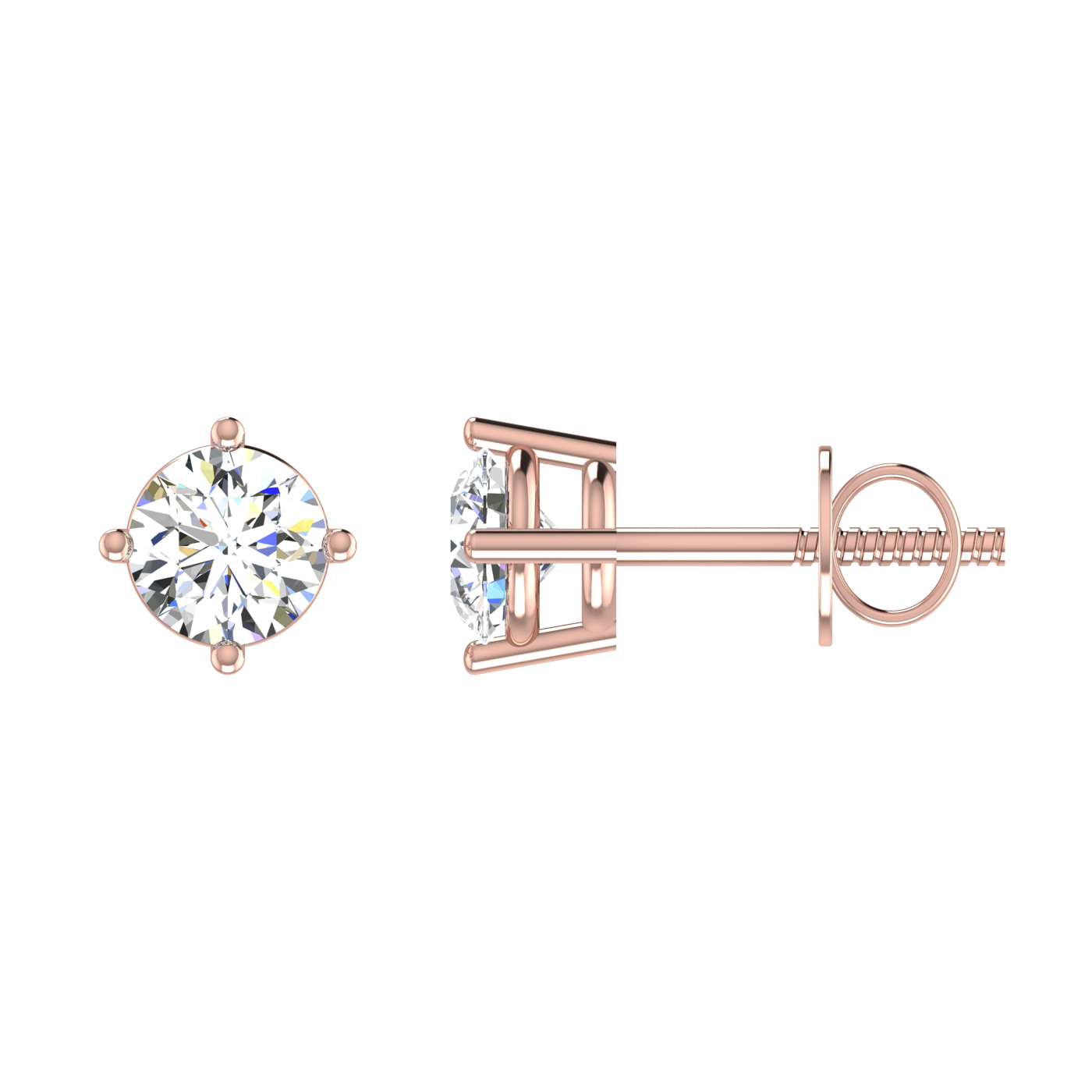Ribbon Solitaire Studs
