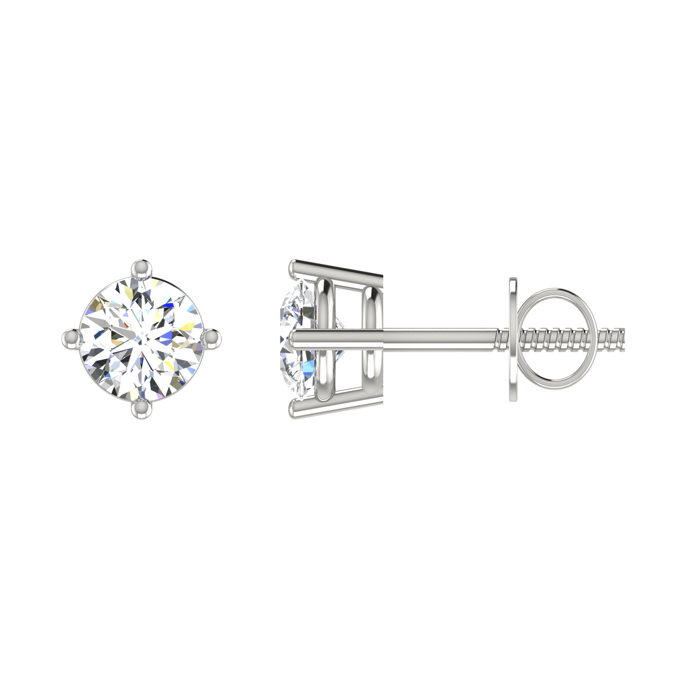 Ribbon Solitaire Studs