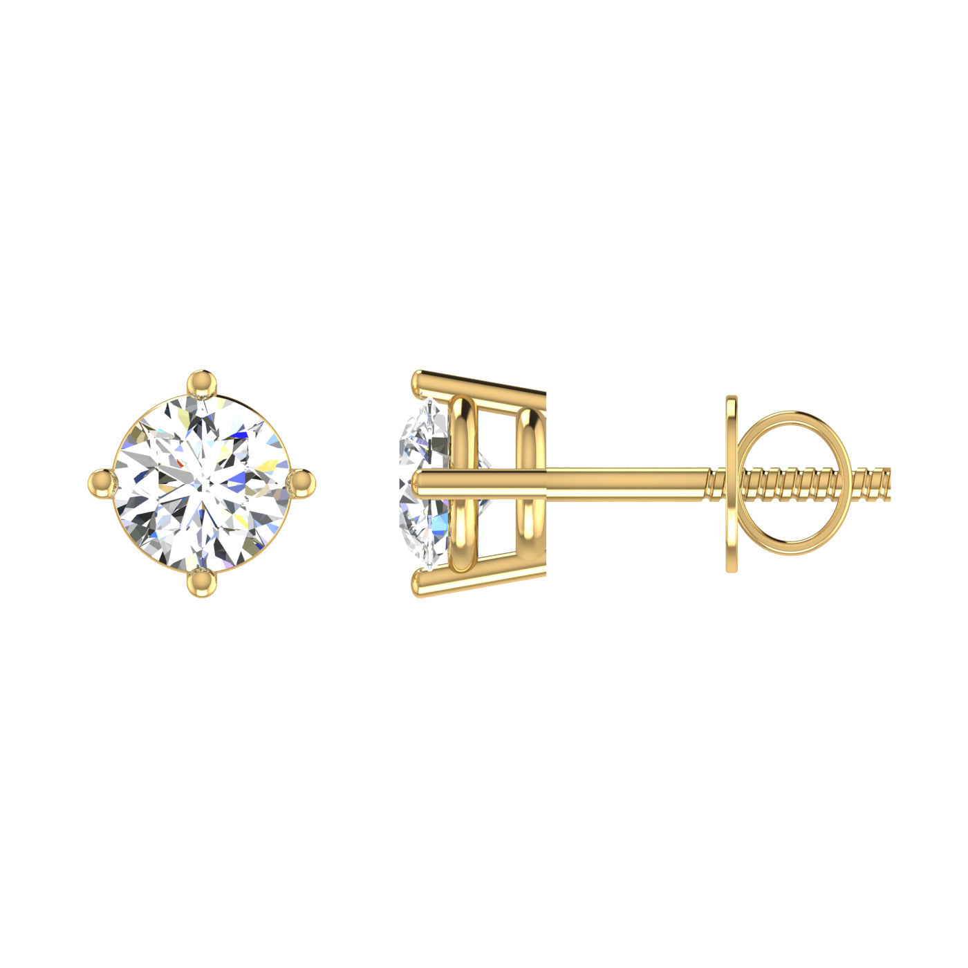 Ribbon Solitaire Studs