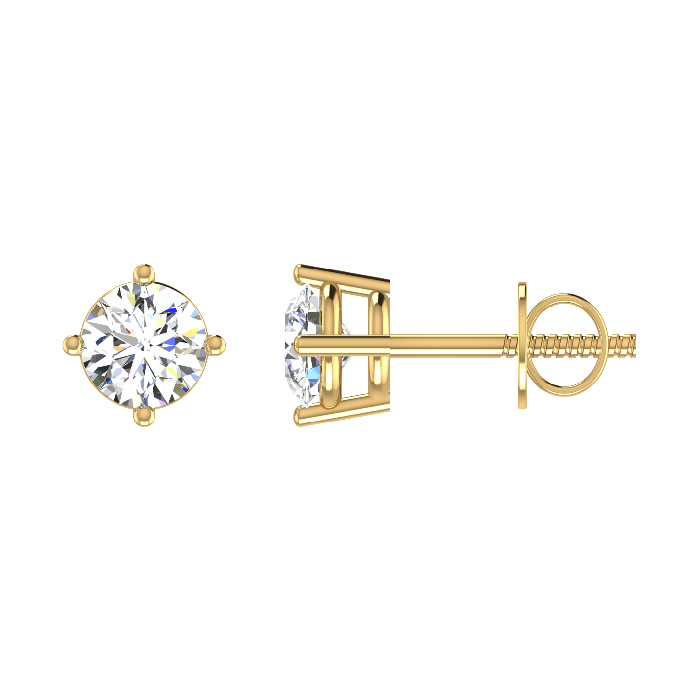 Ribbon Solitaire Studs