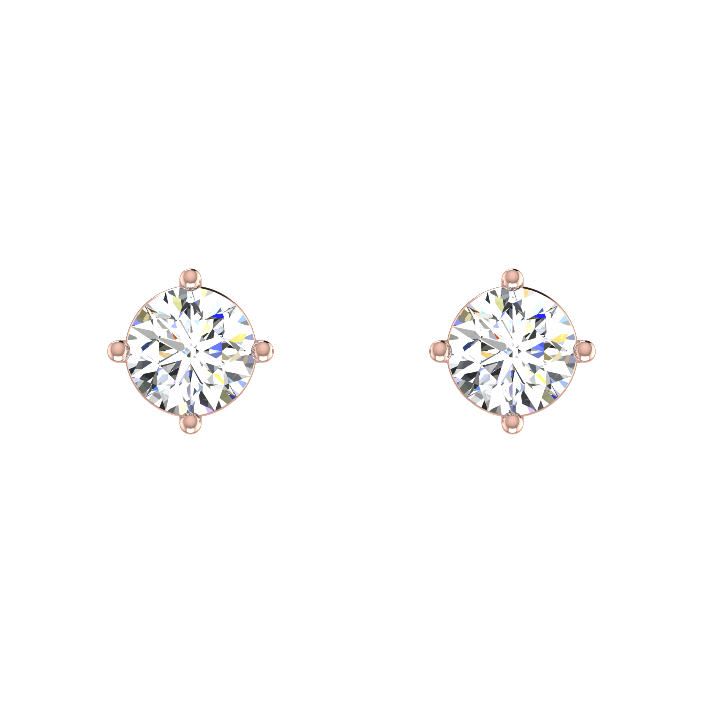 Ribbon Solitaire Studs