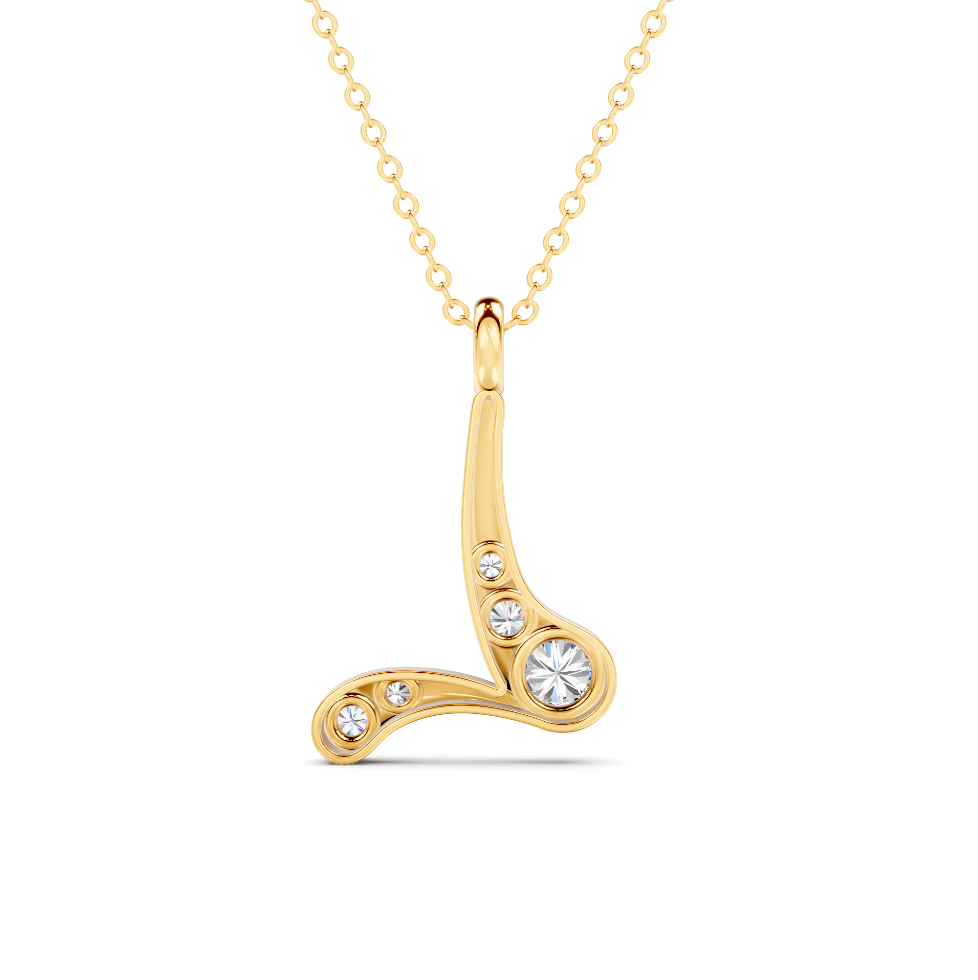 Diamond Initial L Pendant WSE262