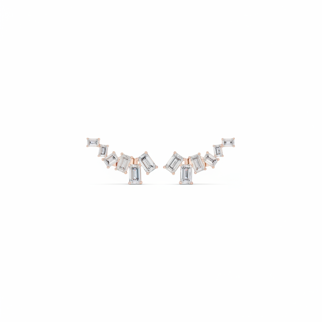Regal Emerald Ear Cuffs