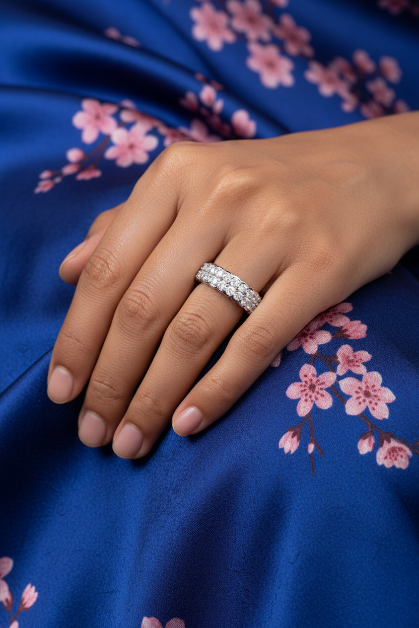 Crescent Eternity Band