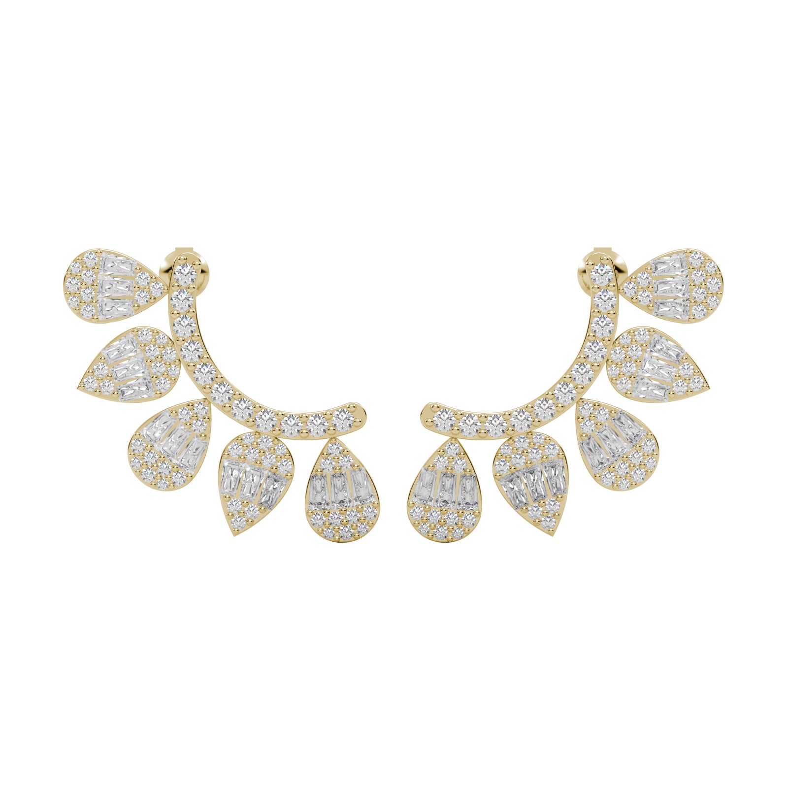Diamond Bar Earrings WSE156 - View 4