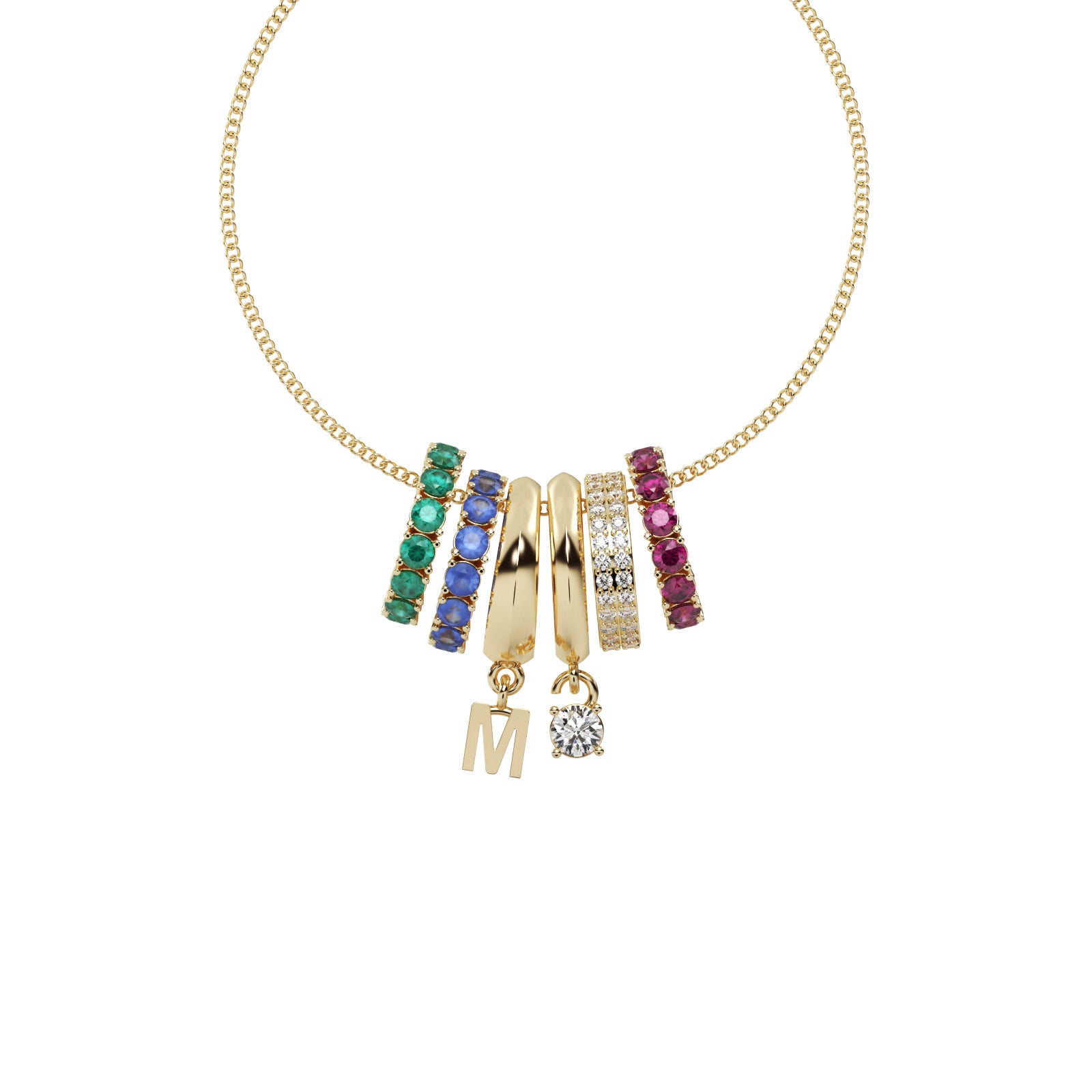 Diamond Floral Pendant WSE191 - View 2