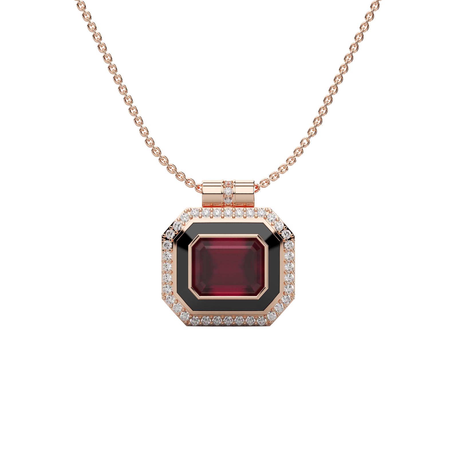 Diamond Cluster Pendant WSE194 - View 8