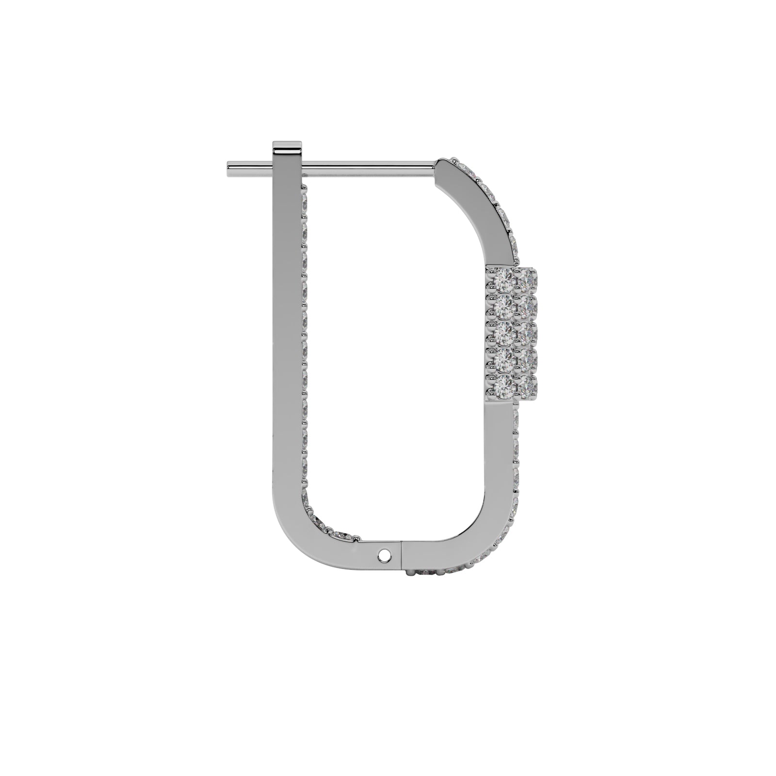 Diamond Leaf Earrings WSE170 - View 2