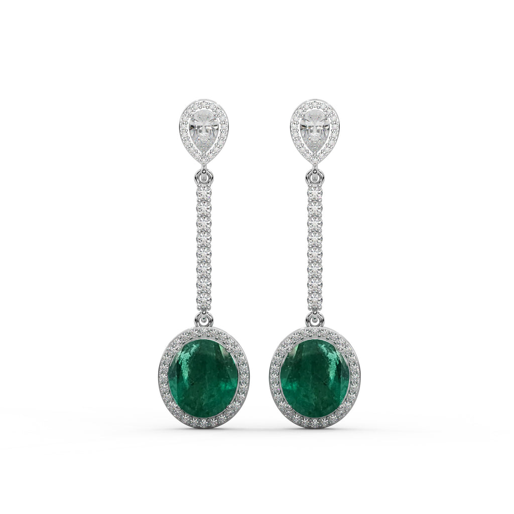 Diamond Floral Earrings WSE144 - View 2