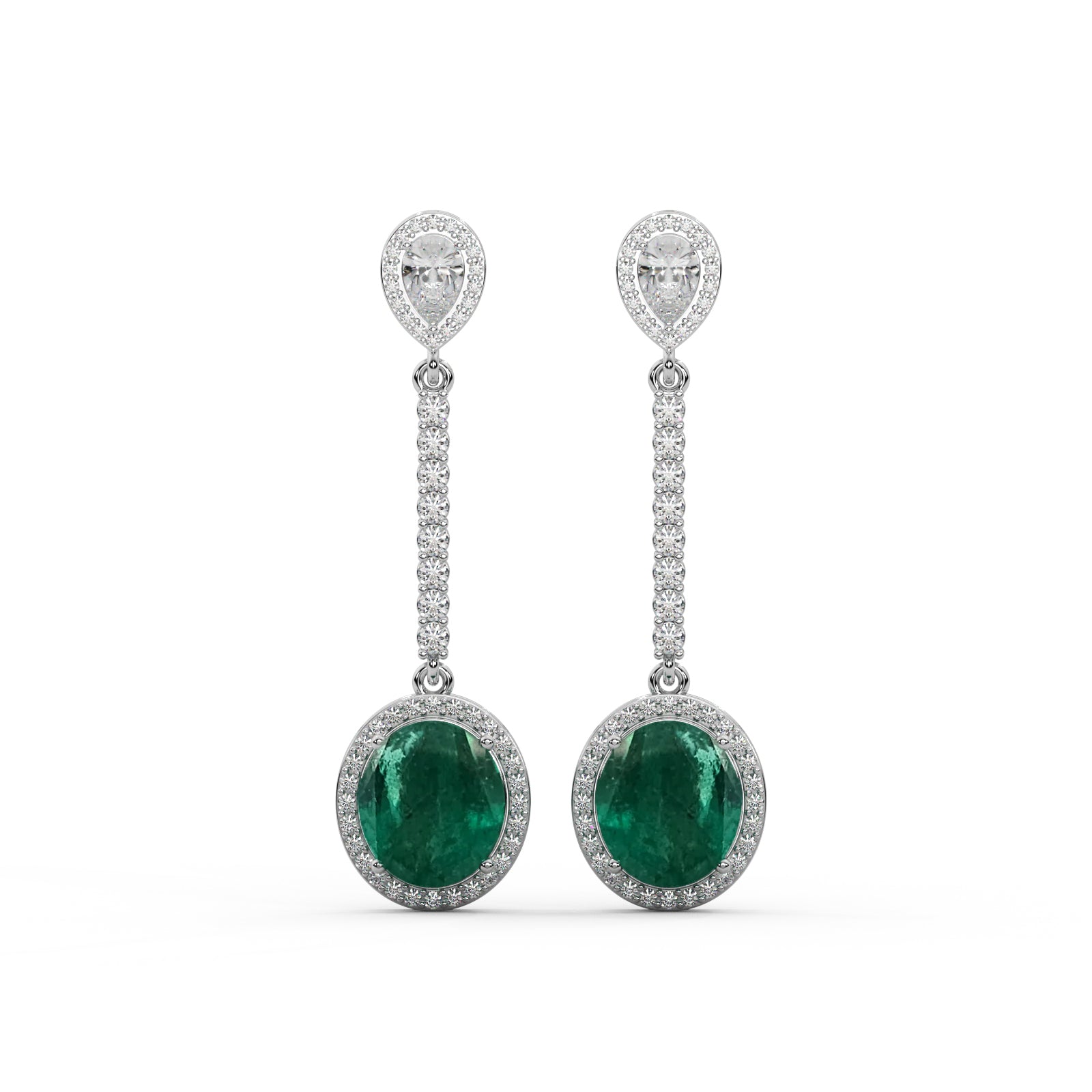 Diamond Floral Earrings WSE144 - View 2