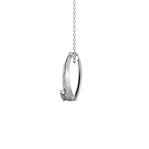 Diamond Floral Pendant WSE206 - View 2